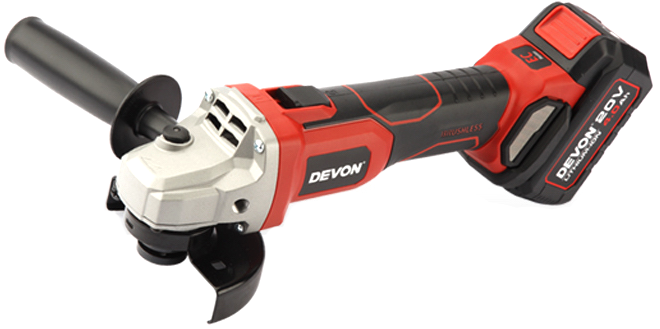 Devon Cordless Angle Grinder 4", 9000rpm, 20V4.0Ah, 2903-Li-20AG